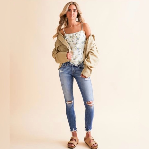 BKE BILLIE Slim Fit High Rise Ankle Skinny Distressed Blue Jeans from Buckle - Picture 9 of 12